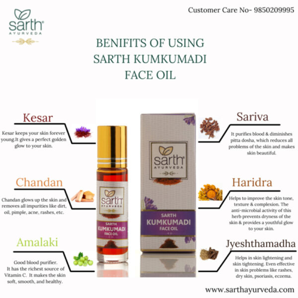 Sarth Kumkumadi Face Oil 10 ML - Image 3