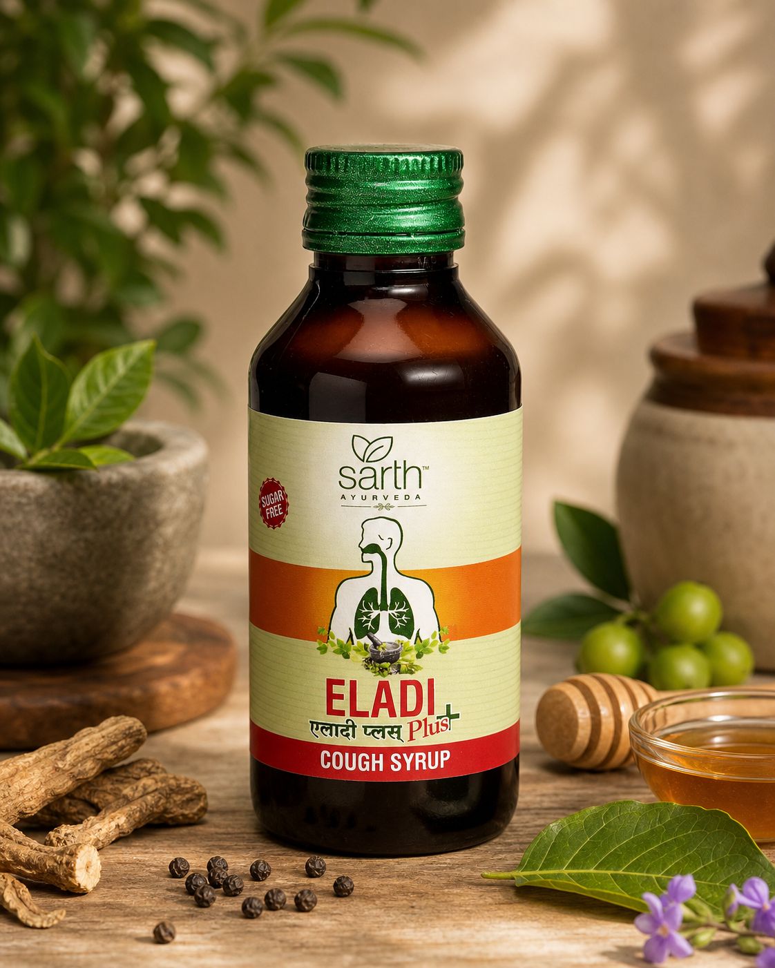 Eladi Plus Cough Syrup (Sugar Free) 100 ML